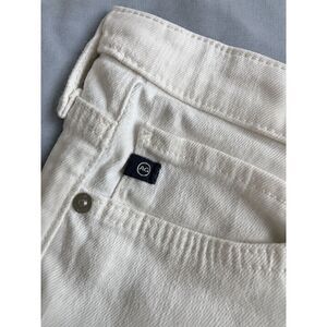 AG Jeans 28R White High Rise Skinny Raw Hem